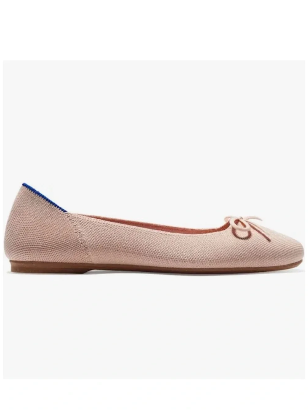 NIB Rothy’s Ballerina Pink Ballet Flats with Bow Detail - 12.5
